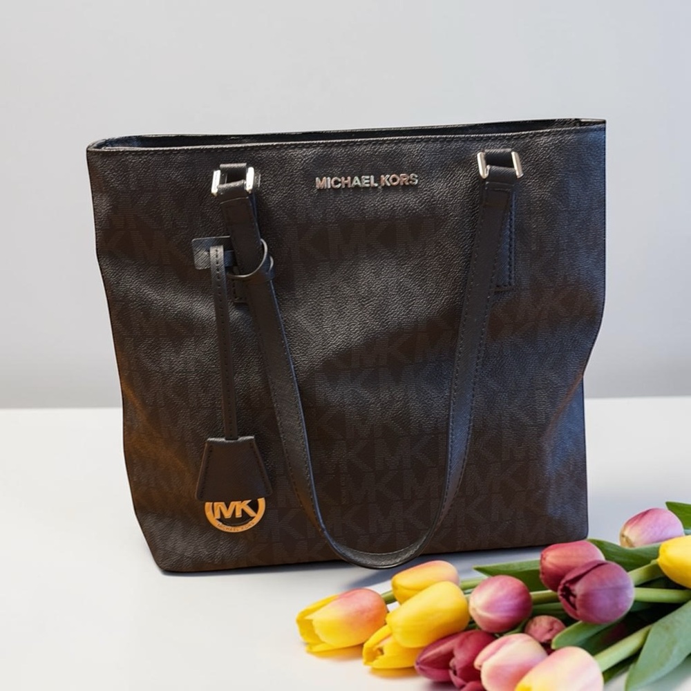 Michael Kors Navy Monogram Tote